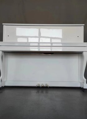 英昌钢琴UE-114 2005年左右 钢琴白色烤漆 白色钢琴 红木榔头