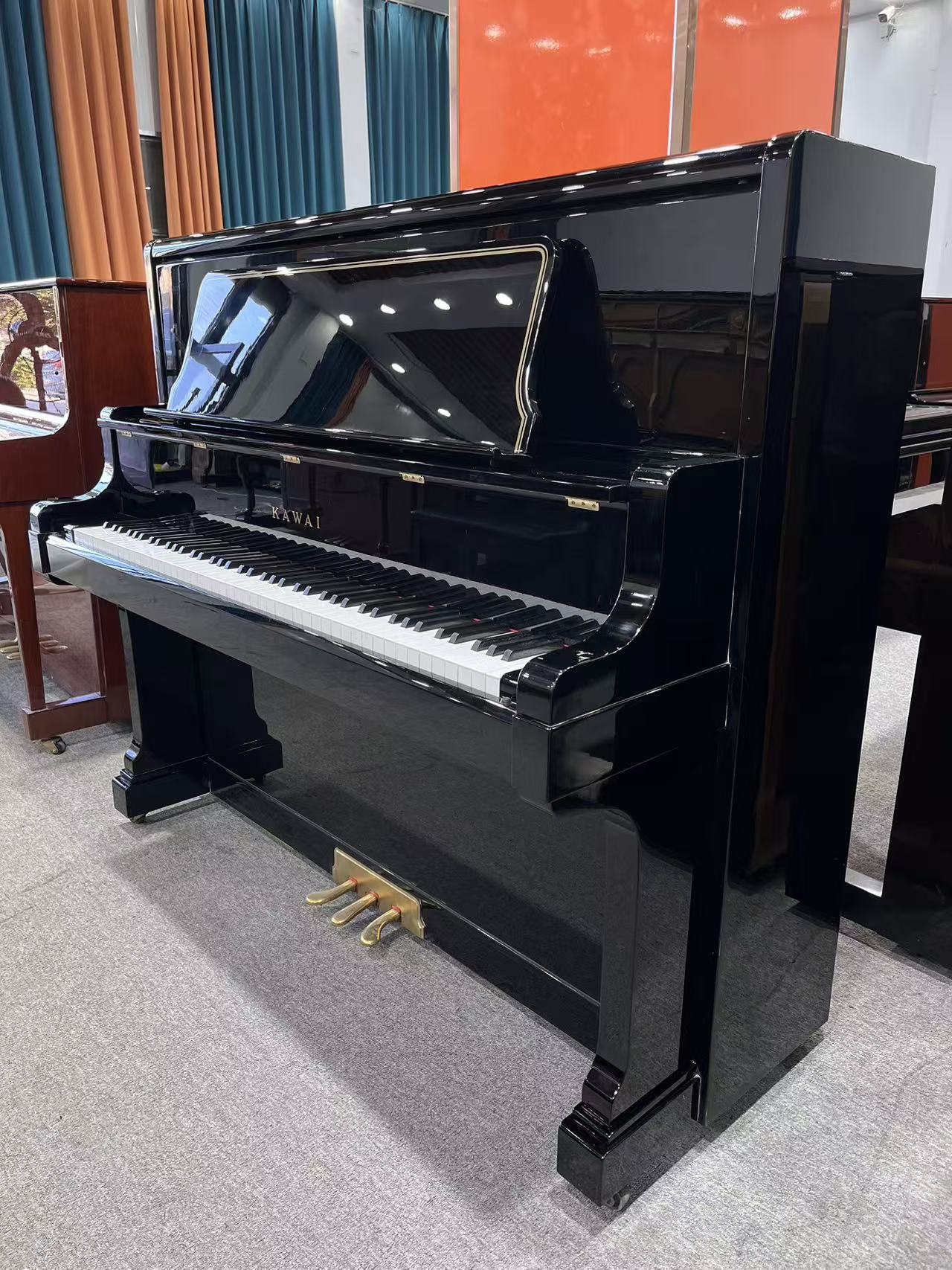 卡哇伊钢琴家用练习考级实木立式钢琴日本原装进口卡瓦依钢琴US70