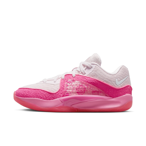 Nike耐克KD16篮球鞋男实战透气中帮运动鞋粉白色FQ9216-600