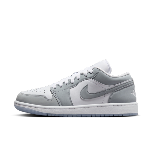 耐克NIKE AJ1女板鞋复古潮流系带低帮休闲运动鞋灰白DC0774-105