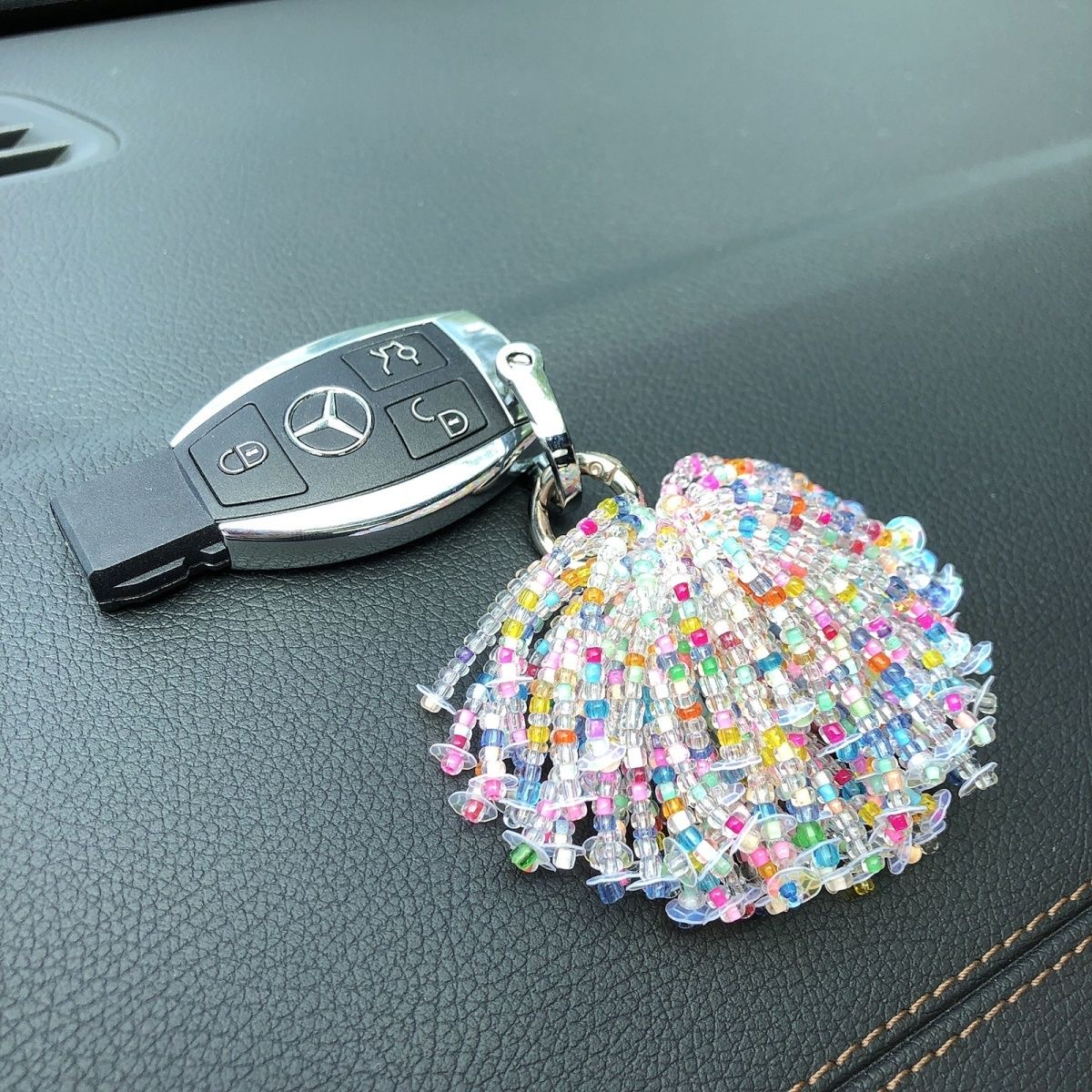 汽车钥匙扣挂件烟花球串珠车载后视镜挂饰车内装饰品高级感车挂件,汽车用品/电子/清洗/改装,车用钥匙扣,淘宝优惠券,粉丝福利购,淘宝优惠卷