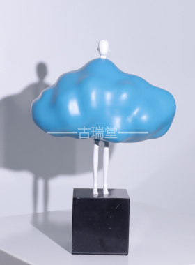 树脂装饰现代客厅云朵人