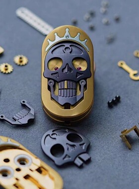 EHEDC SAS大卫王动偶机械推牌金属解压玩具EDC指尖陀螺