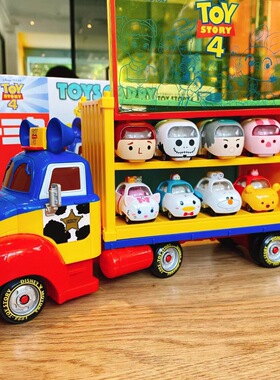TOMY多美卡迪士尼TSUM合金小汽车模型公仔车玩具玩具总动员运输车