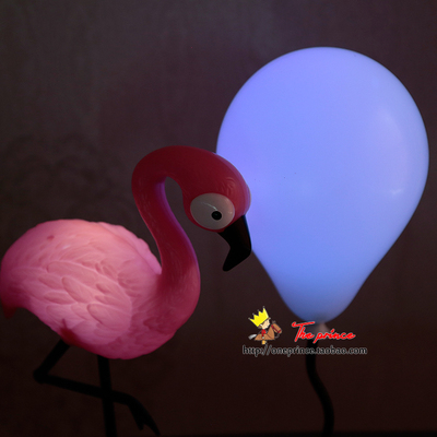 外贸火烈鸟变色无绳电池小夜灯