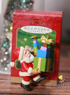 美国Hallmark贺曼圣诞挂件圣诞老人树屋花仙子吉他场景赫曼摆件