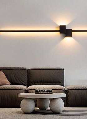 极简长条壁灯卧室床头灯简约led线条灯客厅背景墙创意过道楼梯灯