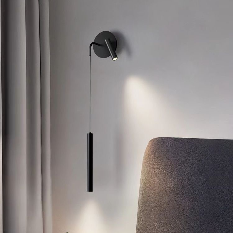 简约现代led吊线灯床头卧室看书玩手机阅读灯2024年创意流行壁灯