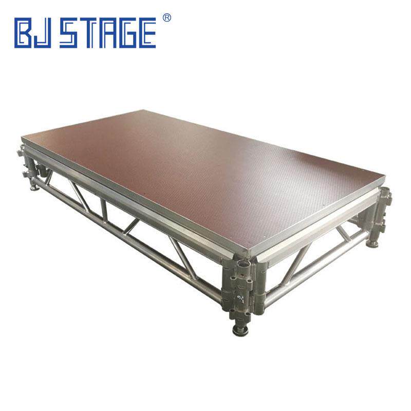 供应铝合金活动舞台可调节雷亚舞台拼装舞台演出器材厂家销