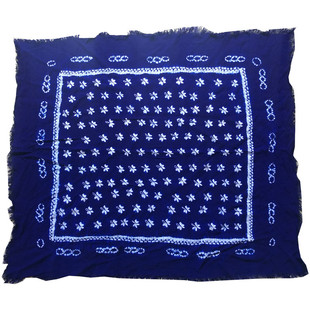 扎染头巾小方巾云南大理白族手工扎染茶几电视盖布民族风围巾围脖