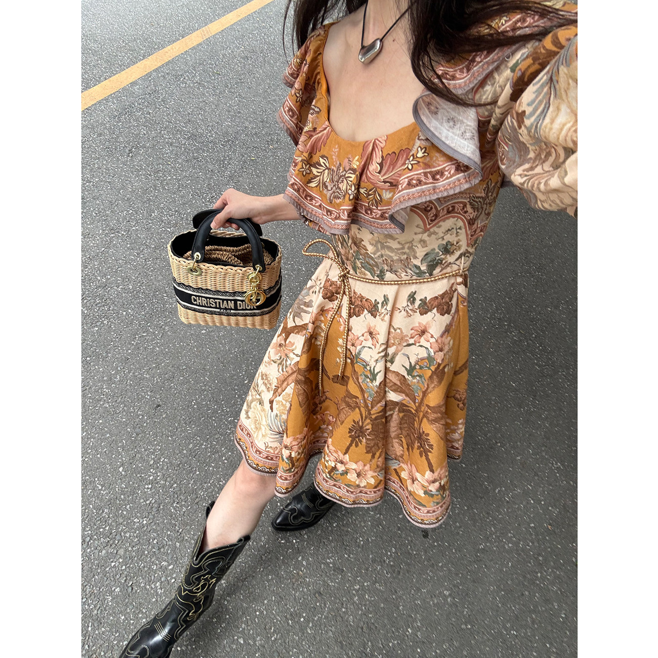西西里岛假日时光 1OO%亚麻连衣裙