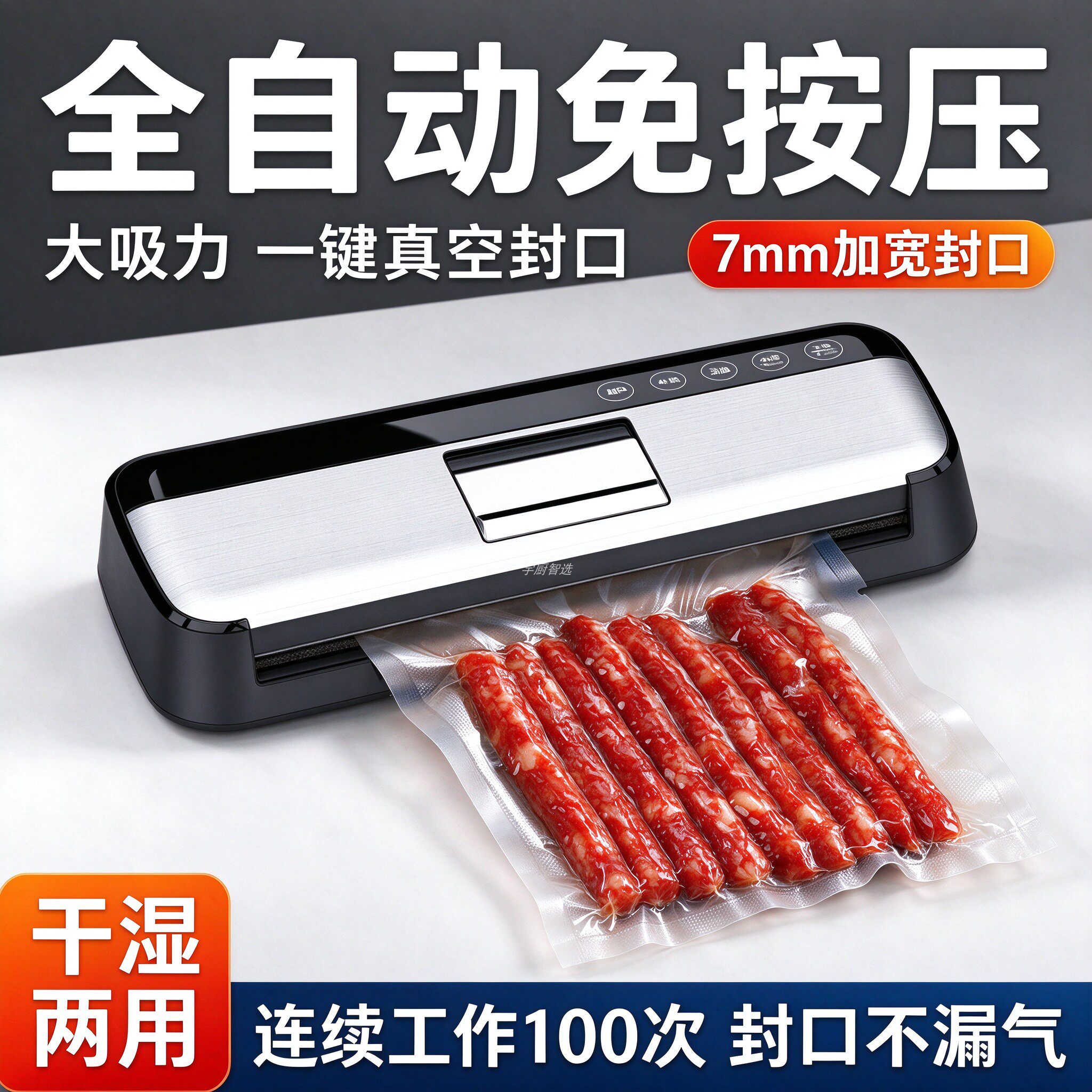 全自动抽真空封口机小型家用高端保鲜食品袋商用塑封密封包装机