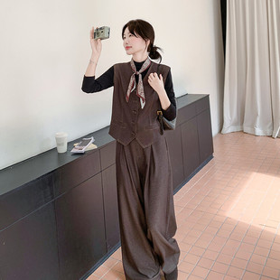 长裤 K268 秋季 P175 1305 三件套 马甲 丝巾 新款 现货