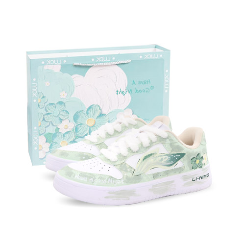 球鞋定制LiNing李宁浮舟 绿野仙踪 礼袋高街时尚男女低帮休闲板鞋