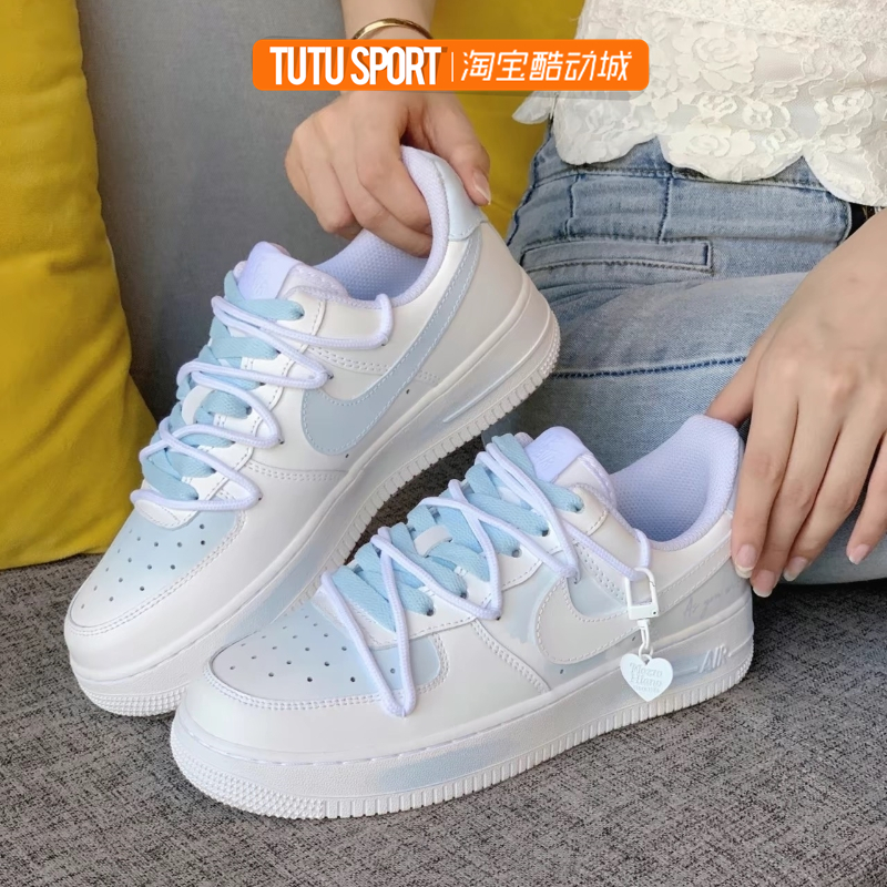 球鞋定制 Nike Air Force 1 Low 空军一号 心语心愿 男女低帮板鞋