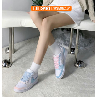 Borough 甜美少女 低帮板鞋 球鞋 鸳鸯蓝粉 Nike 定制 Court 女款