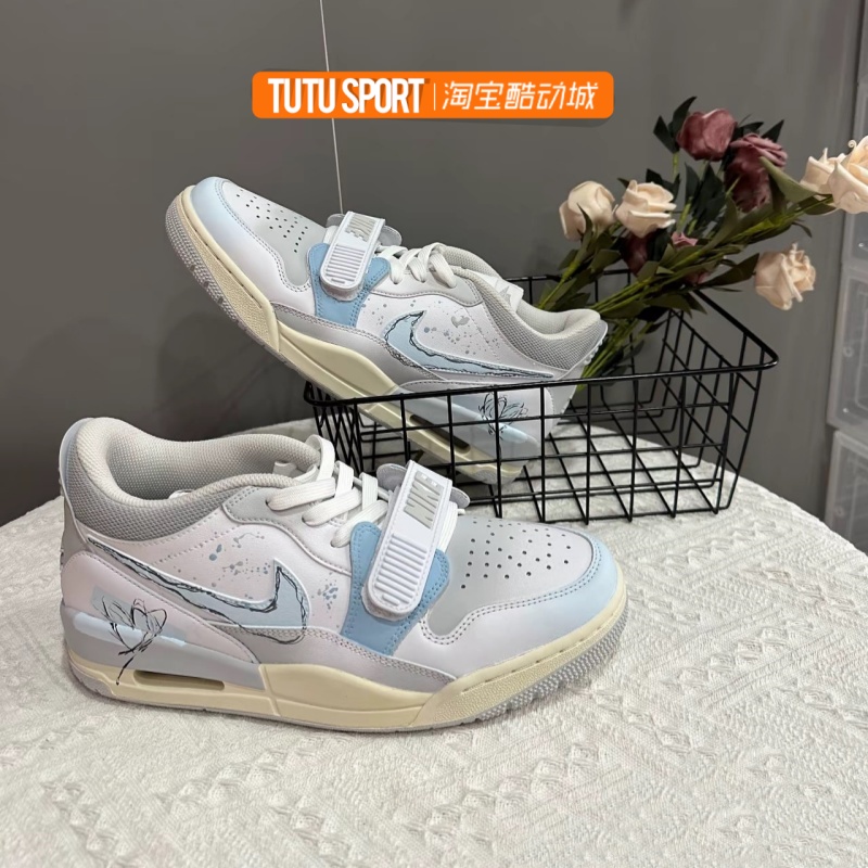 球鞋定制 Air Jordan Legacy 312 爱心轨迹AJ喷绘涂鸦男子篮球鞋