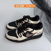 定制 板鞋 Nike Force 球鞋 涂鸦解构设计低帮男款 Full 复古摩卡