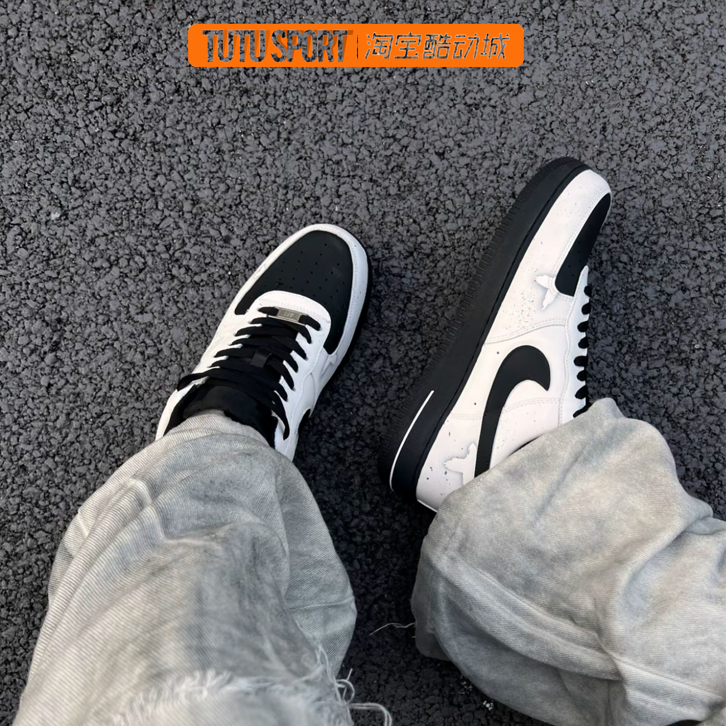 定制球鞋 Nike Air Force 1 WET 谜徒法则 高街 男女同款低帮板鞋