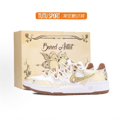 球鞋定制 Nike Full Force 太阳神阿波罗 烫金 百搭 男子低帮板鞋