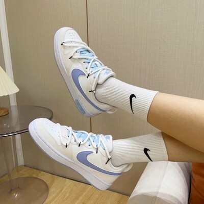 Nike球鞋定制Court奶盖牛奶蓝