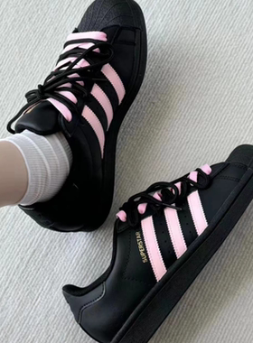 球鞋定制adidas originals superstar 粉墨天使贝壳头低帮板鞋女