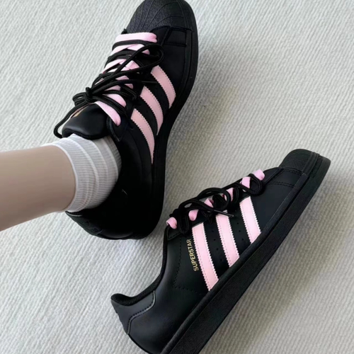 球鞋定制adidas originals superstar 粉墨天使贝壳头低帮板鞋女
