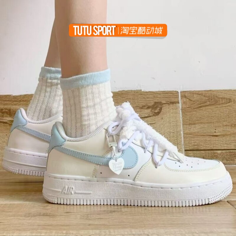 球鞋定制 Nike Air Force 1 柠盐气泡水 多巴胺夏日 增高女子板鞋