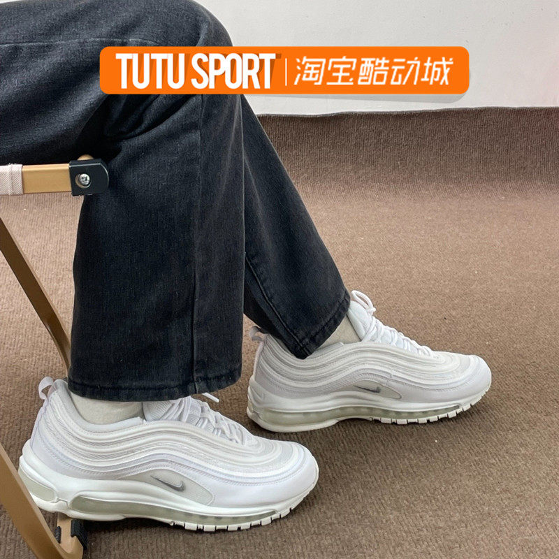耐克男女白子弹MAX97气垫跑步鞋