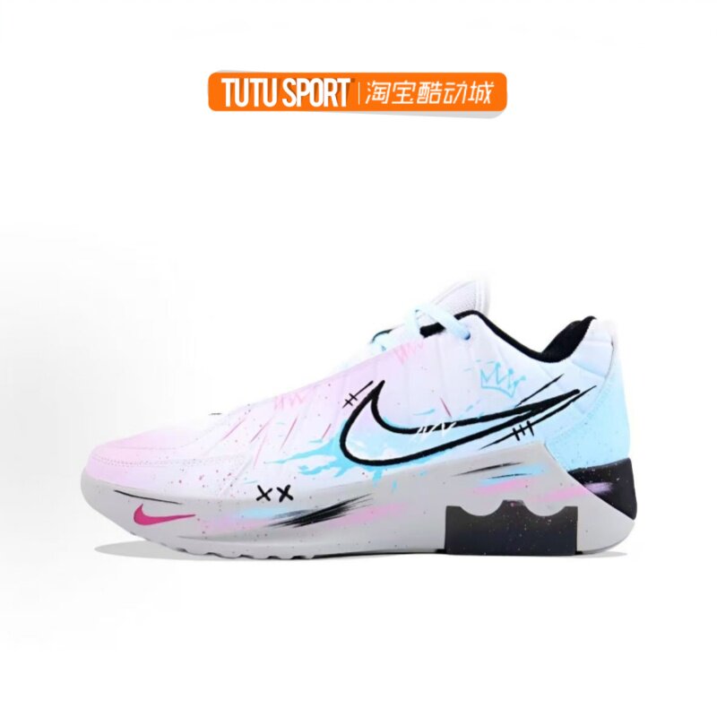 球鞋定制 Nike Lebron Witness IX 樱花海盐手绘涂鸦男子篮球鞋