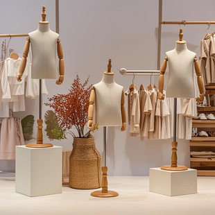 高档儿童模特道具半身小孩小童服装展示架童装店橱窗带头模特架子