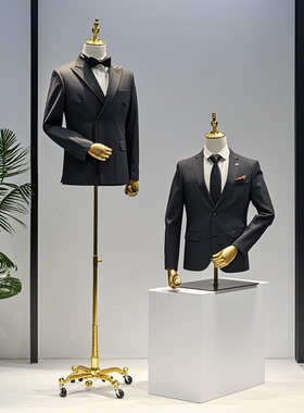 服装店男模特道具半身男装人台橱窗西装礼服拍摄模特展示架全身