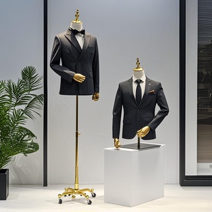 服装店男模特道具半身男装人台橱窗西装礼服拍摄模特展示架全身
