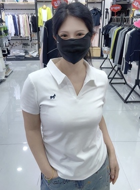 2026新款POLO衫T恤时尚洋气百搭休闲修身显瘦短袖女刺绣上衣7801