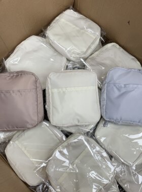 日单小号护肤品分装袋旅行便携洗漱包ins风大开口化妆品收纳包