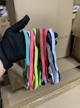 满10元包邮！出口外欧美花色运动松紧绳瑜伽发带发箍跑步头带发饰