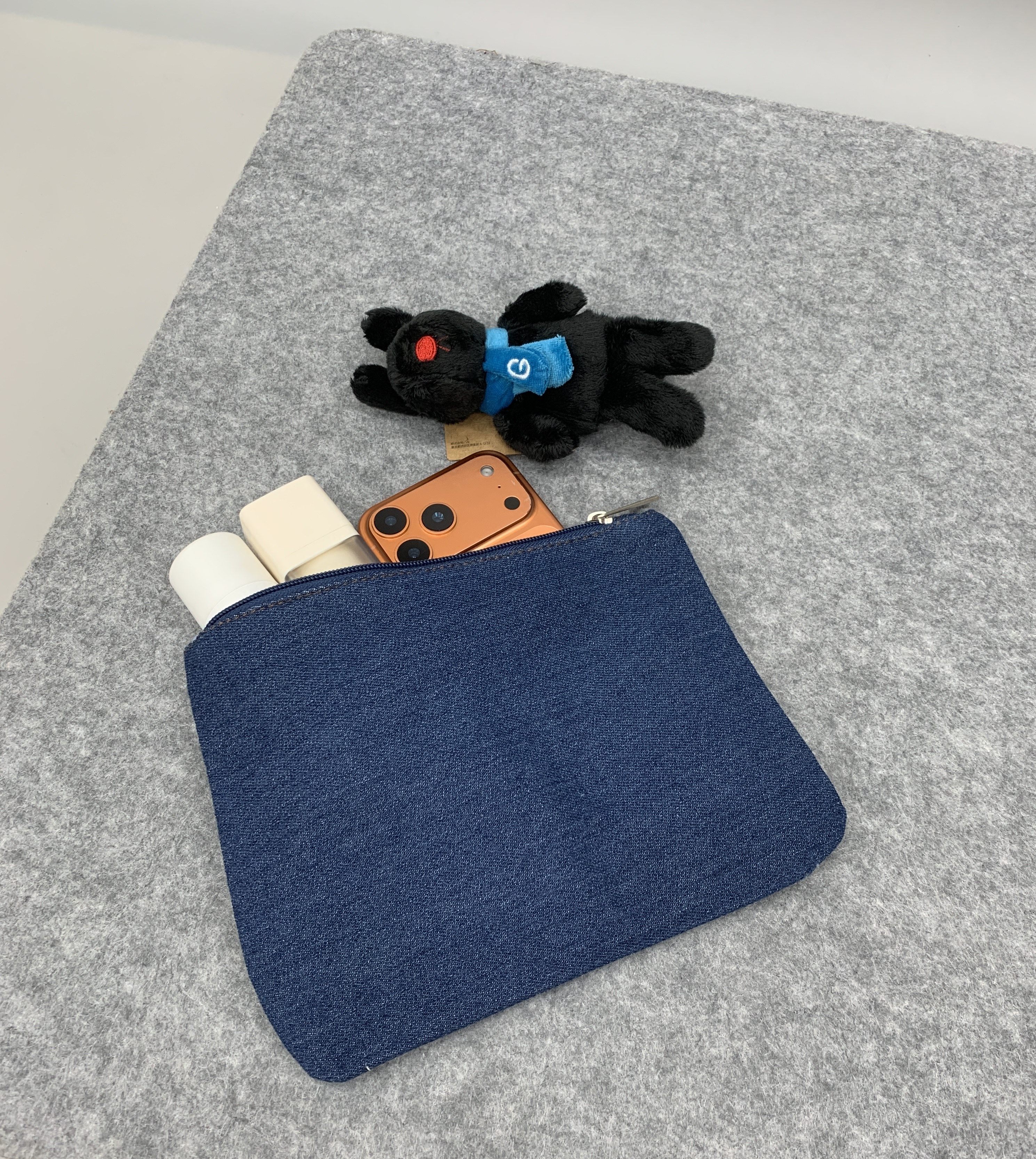 出口外单牛仔布手拿包化妆包便携旅行小物件收纳包拉链整理包,收纳整理,化妆包,淘宝优惠券,粉丝福利购,淘宝优惠卷