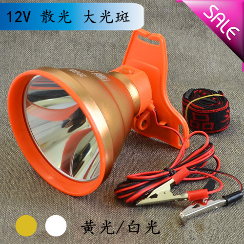 包邮超亮12V外接电瓶头灯24V锂电池接口聚光黄白大光圈散光不闪光|ruв категории открытый/альпинизм/в поход/Поездки товаров, наружного освещения, фара - от Buy2taobao.com для оказания профессиональной услуги покупки агента Taobao