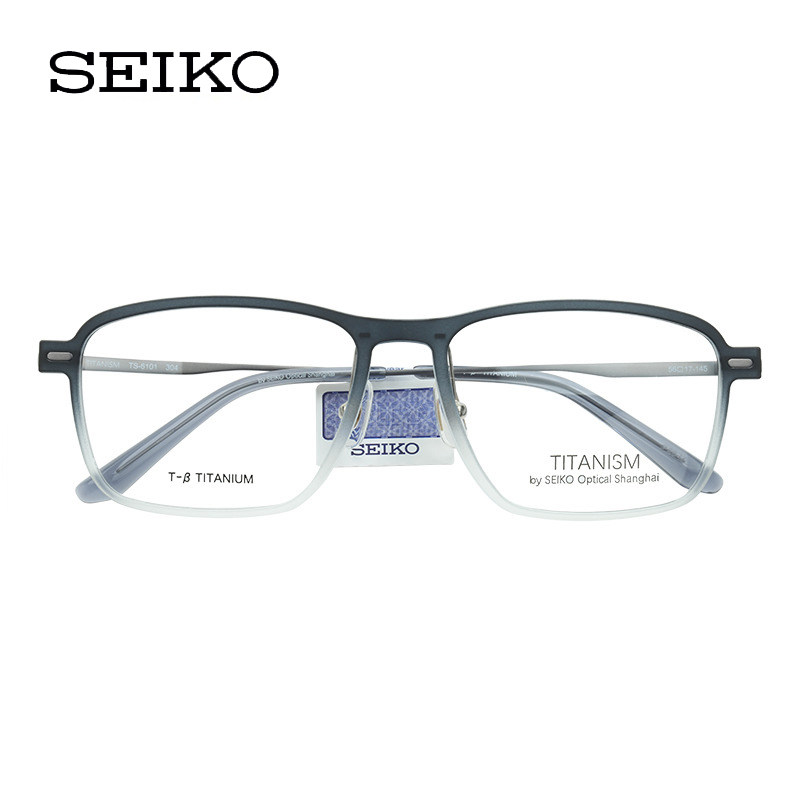 正品精工超轻文艺复古眼镜框男女时尚近视眼镜架纯钛轻板材TS6101