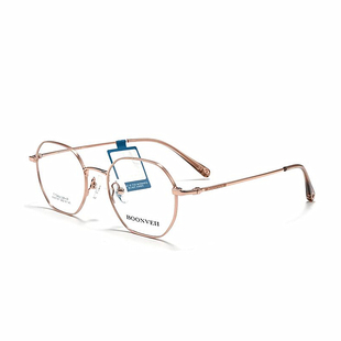 超轻纯钛时尚显瘦质感眼镜框轻质钛架多边形显脸小可配度数61097