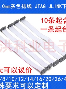 IDC2.0mm 灰色排线 60P 2*30  40CM DAP JTAG AVR线