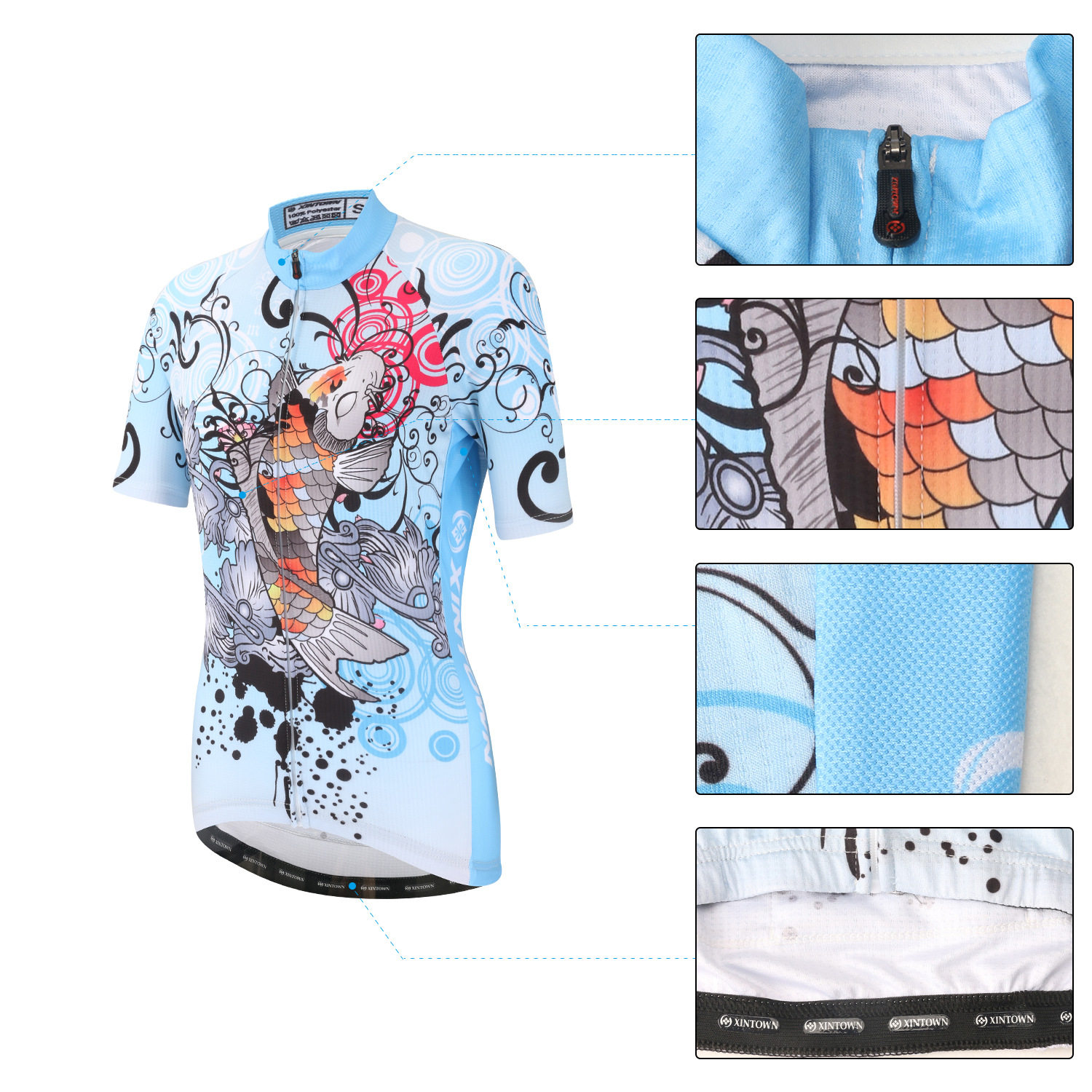星恒骑行服短上衣新款夏季短袖上衣女自行车服 欧美潮流时尚T恤