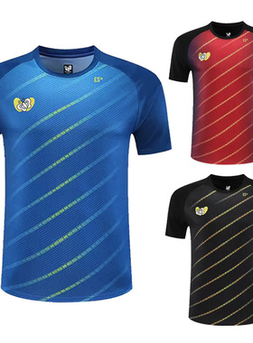 新款乒乓球服男女运动速干衣服儿童印字短袖乒乓球网球队服22067