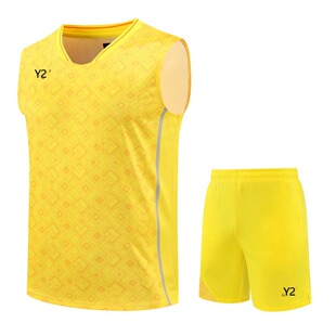 新款无袖羽毛球服装上衣大赛队服上衣速干排球比赛训练服6606