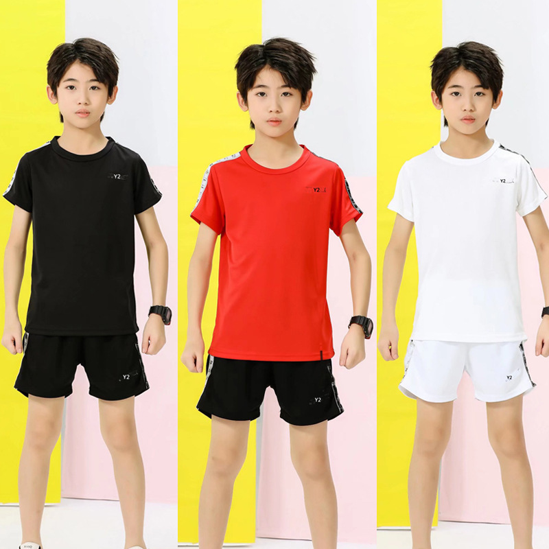 儿童羽毛球服男女儿童小孩学生运动训练服比赛队服速干上衣夏