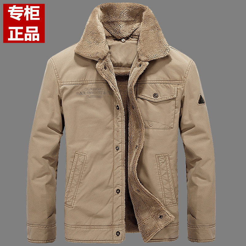 男士棉服冬季男装棉衣羊羔毛外套