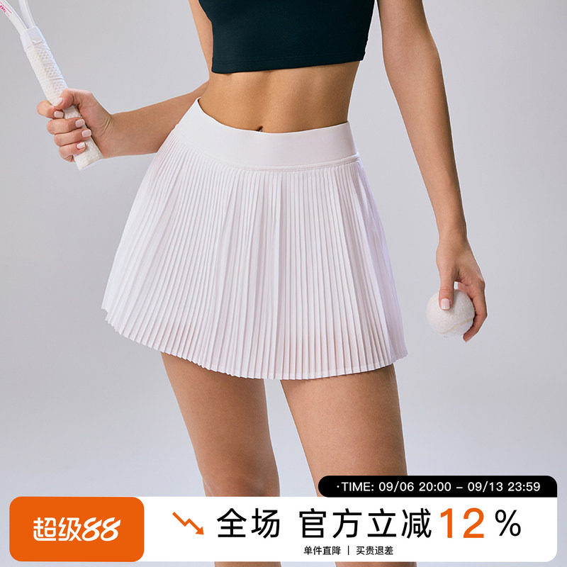 Choc假两件防走光运动短裙女户外休闲瑜伽健身半身裙百褶网球裙夏图片