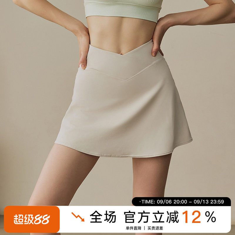 新款透气跑步健身半身裙图片