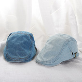 春秋儿童牛仔帽子女童遮阳帽纯色亲子宝宝鸭舌帽男童前进贝雷帽潮