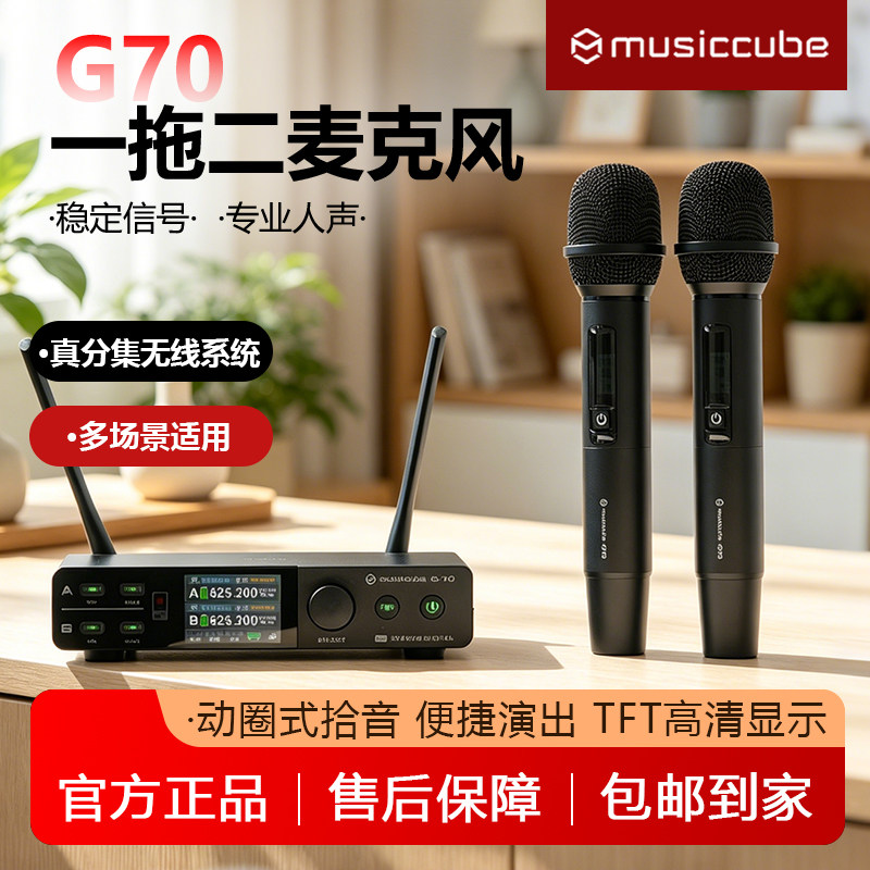 音乐骑士G70一拖二无线话筒图片